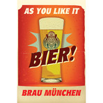 Bier Brau München (18"W x 26"H x 0.75"D)