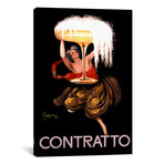 Contratto Champagne Vintage Advertisement // Leonetto Cappiello (12"W x 18"H x 0.75"D)