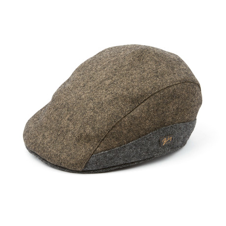 Port Flat Cap // Dark Brown, Grey (S)