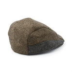 Port Flat Cap // Dark Brown, Grey (S)