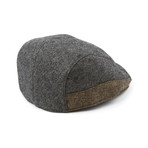 Port Flat Cap // Grey, Dark Brown (S)