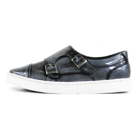 AG Double Monkstrap Sneaker // Silver (US: 7)