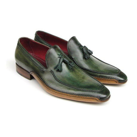 Handsewn Tassel Loafer // Green (Euro: 40)