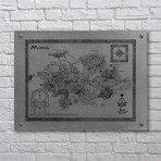 Moria Map (Aluminum // Black Ink)