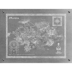 Moria Map (Aluminum // Black Ink)