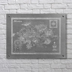 Moria Map (Aluminum // Black Ink)