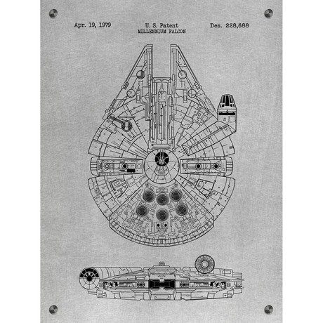 Star Wars Millennium Falcon - 1979 (Aluminum // Black Ink)