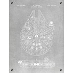 Star Wars Millennium Falcon - 1979 (Aluminum // White Ink)