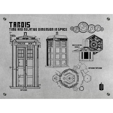 Doctor Who // TARDIS (Aluminum // Black Ink)