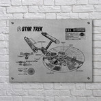 Star Trek U.S.S Enterprise Infographic (Aluminum // Black Ink)