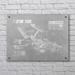 Star Trek U.S.S Enterprise Infographic (Aluminum // Black Ink)