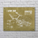 Star Trek U.S.S Enterprise Infographic (Aluminum // Black Ink)