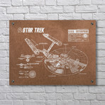 Star Trek U.S.S Enterprise Infographic (Aluminum // Black Ink)