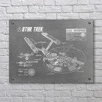 Star Trek U.S.S Enterprise Infographic (Aluminum // Black Ink)