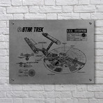 Star Trek U.S.S Enterprise Infographic (Aluminum // Black Ink)