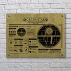 Star Wars Death Star Infographic (Aluminum // Black Ink)