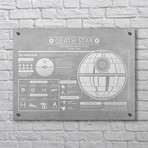 Star Wars Death Star Infographic (Aluminum // Black Ink)