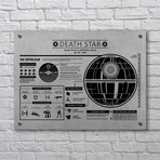 Star Wars Death Star Infographic (Aluminum // Black Ink)