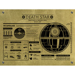 Star Wars Death Star Infographic (Aluminum // Black Ink)