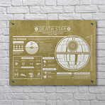 Star Wars Death Star Infographic (Aluminum // Black Ink)