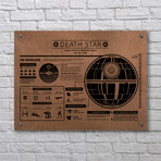 Star Wars Death Star Infographic (Aluminum // Black Ink)