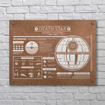 Star Wars Death Star Infographic (Aluminum // Black Ink)