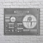 Star Wars Death Star Infographic (Aluminum // Black Ink)