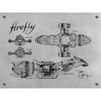 Firefly Serenity Blueprint (Aluminum // Black Ink)