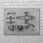 Firefly Serenity Blueprint (Aluminum // Black Ink)