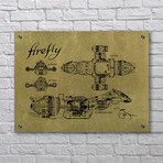 Firefly Serenity Blueprint (Aluminum // Black Ink)