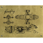 Firefly Serenity Blueprint (Aluminum // Black Ink)