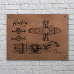 Firefly Serenity Blueprint (Aluminum // Black Ink)