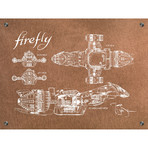 Firefly Serenity Blueprint (Aluminum // Black Ink)