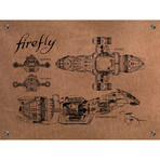 Firefly Serenity Blueprint (Aluminum // Black Ink)