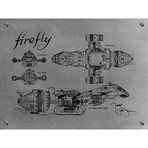 Firefly Serenity Blueprint (Aluminum // Black Ink)