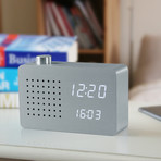 Radio Click Clock // Aluminum