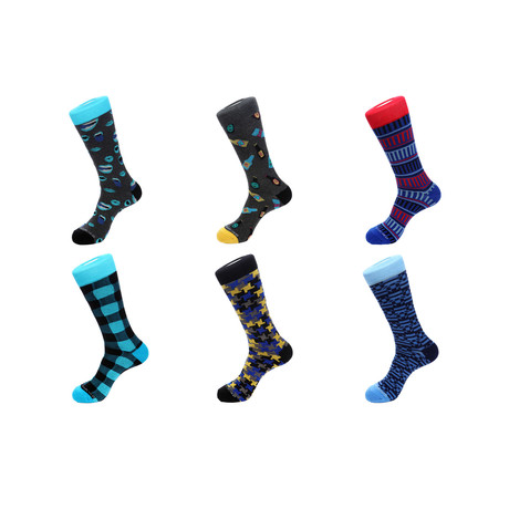 Mid-Calf Socks // Cool Blue // Pack of 6