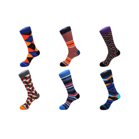 Mid-Calf Socks // Straight Edge // Pack of 6