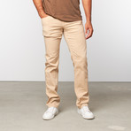 Straight Leg Twill Zip Jean // Wheat (29WX32L)