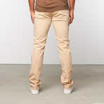 Straight Leg Twill Zip Jean // Wheat (29WX32L)