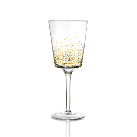 Gold Luster Wine Glasses // Set of 4