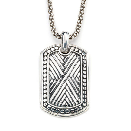 Sterling Silver X Pendant + Chain