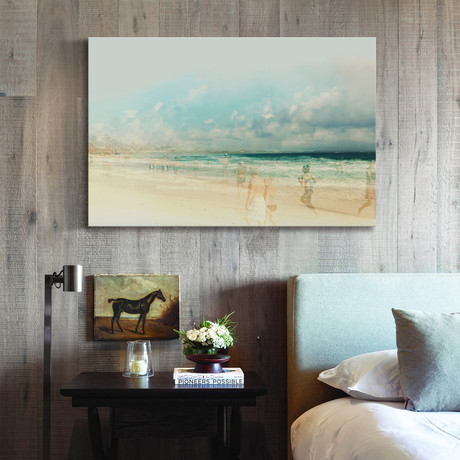 At the Beach Painting Print on Wrapped Canvas (12"H x 18"W  x 1.5"D)