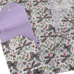 Butterfly Button-Up // White + Lilac (L)