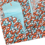 Paisley Button-Up // Orange + Blue (L)