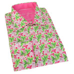 Floral Button-Up // Pink + Green (2XL)