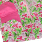 Floral Button-Up // Pink + Green (L)
