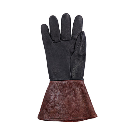 Gauntlet Glove // Black + Brown (XS)