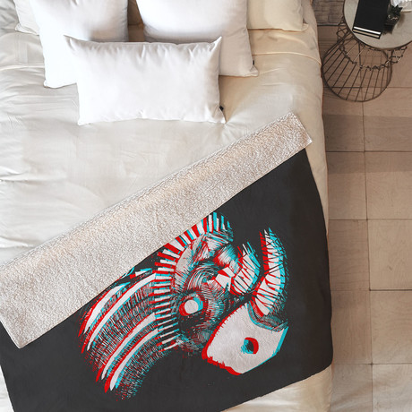 Spirit Rhino // Fleece Throw Blanket (Medium)