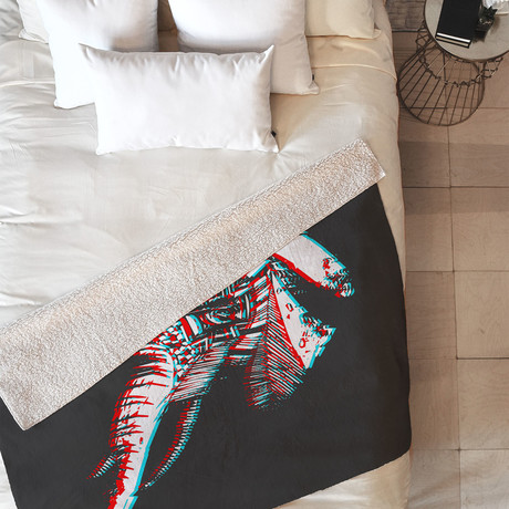 Spirit Elephant // Fleece Throw Blanket (Medium)